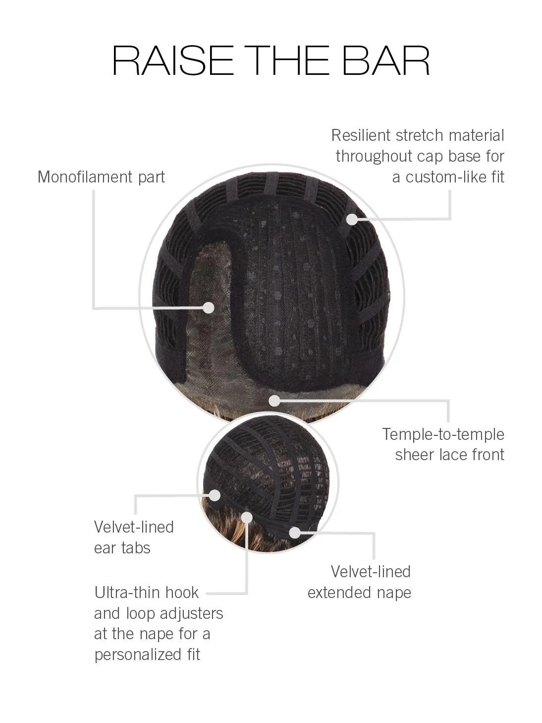 RAISE THE BAR GABOR WIG, U Choose COLOR! Mono Part, Lace Front, Heat-Friendly