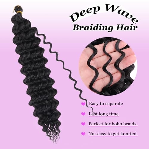 Ocean Wave Crochet Hair 3 Packs 30 Inch Deep Twist 30 Inch (Pack of 3) #1B