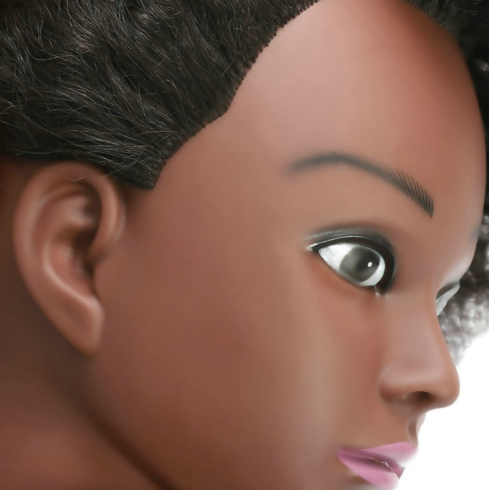 Kinky Curly 100% Real Human Hair Mannequin Head for Hairdresser Practice Afro…