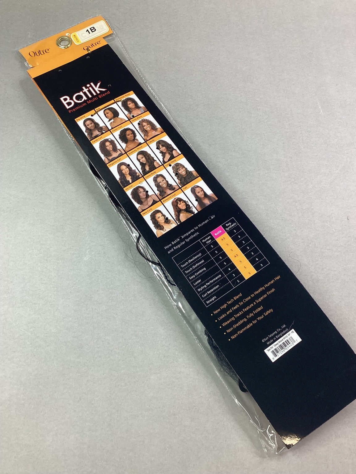 Outre Batik Deep Wave WYG 14″ Hair Extensions 1B Kanekalon Fiber