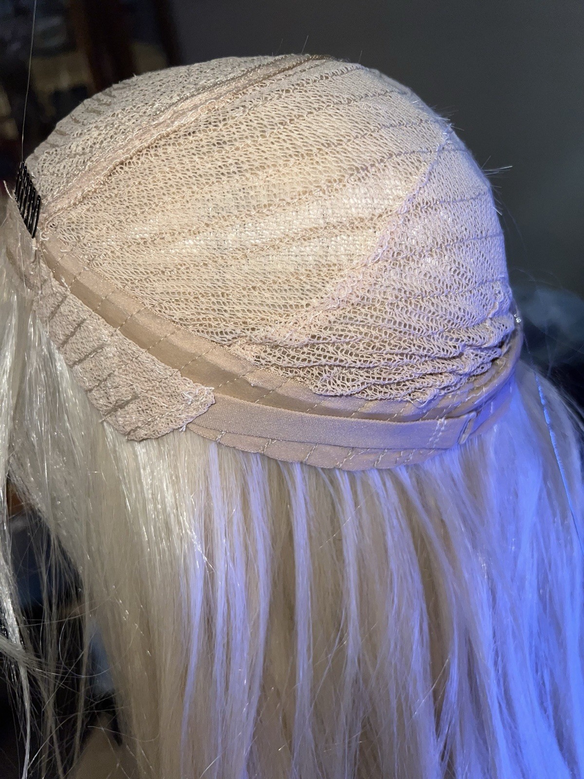 LONG 28” Blonde 613 FULL HAIR WIG WITH FULL BANGS/HEAT OK HANDTIED CAP NEW