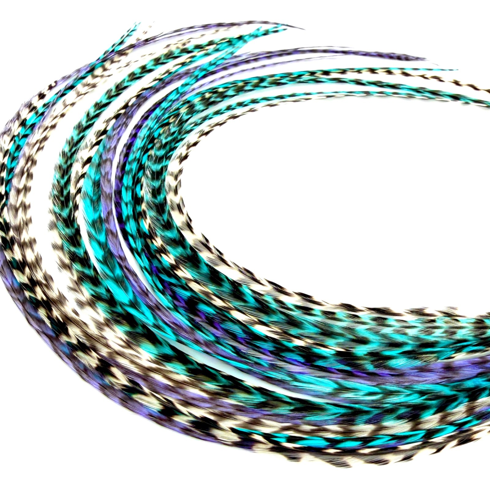 21 pcs. Feather Hair Extensions 10″-14″ + DIY Kit, Whiting Farms-Color of Choice