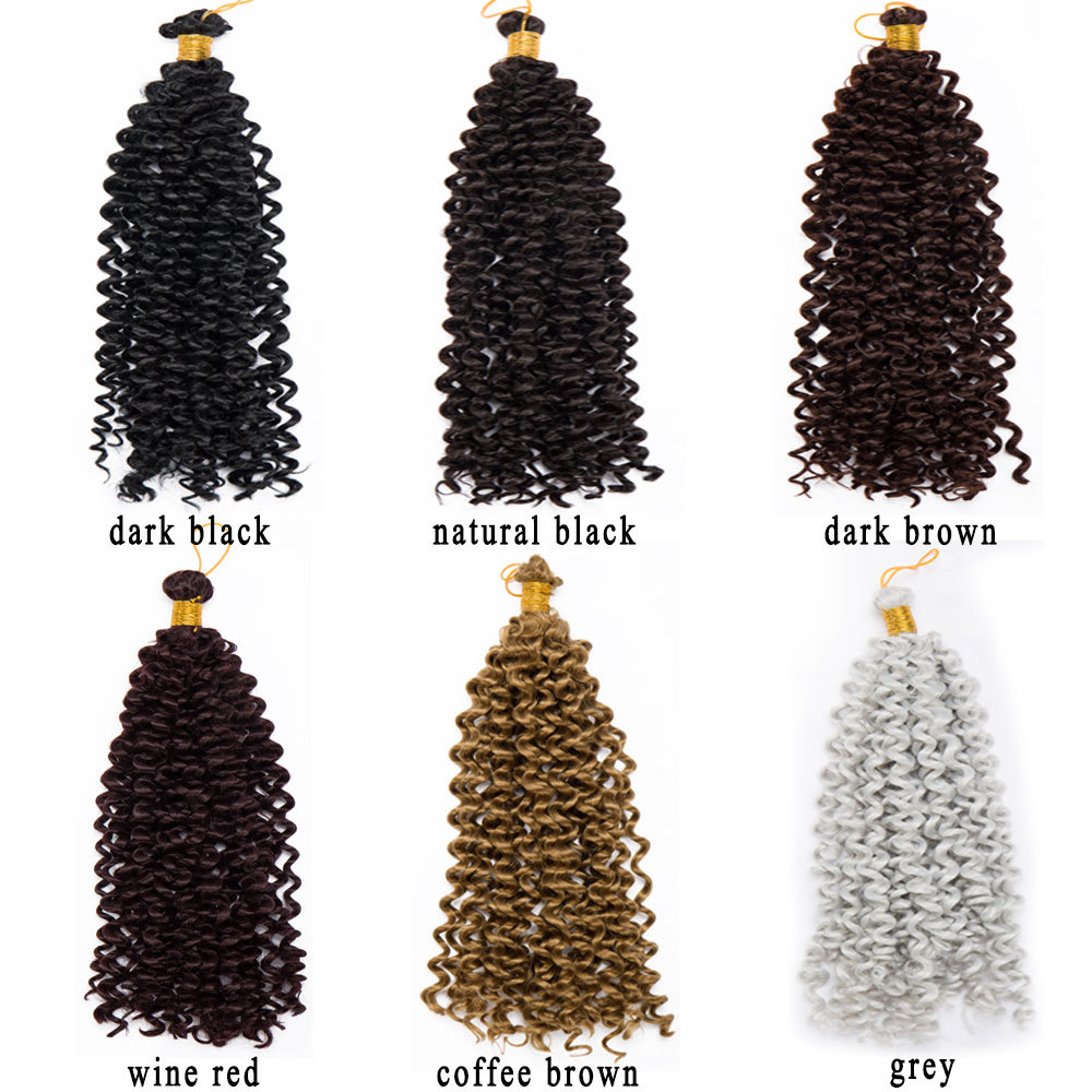 3/5Packs Marlybob Deep Wave Curly Afro Crochet Braiding Hair Extensions As Human