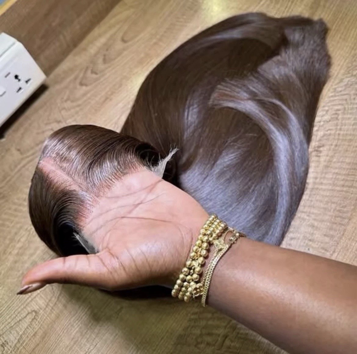 20 Inch Chocolate Brown 13×4 HD Transparent Straight Lace Front Wigs Human Hair