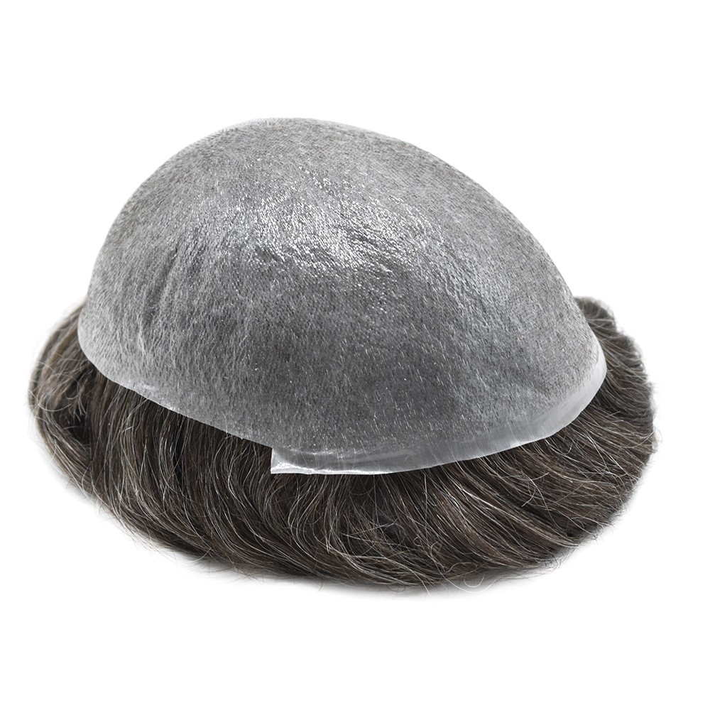 Ultra Thin Skin Mens Toupee Invisible Men Hair Replacement System ALL ColorS