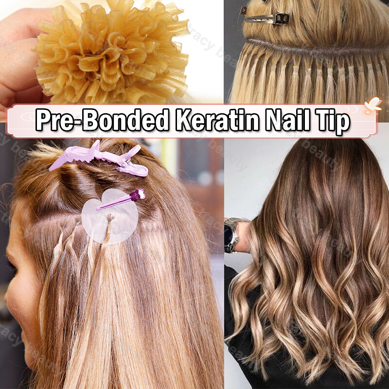 Thick 1g/strand Keratin U Tip Nail Fusion Russian Human hair Extensions Real 24″