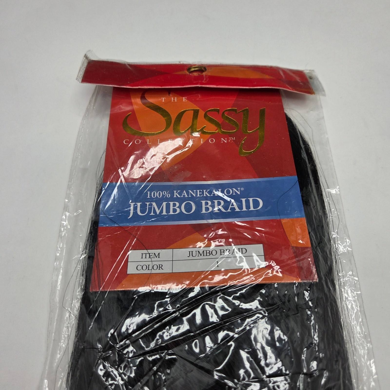 Sassy Collection Jumbo Braid 100% Kanekalon Hair Extensions 24in Color 1 Black