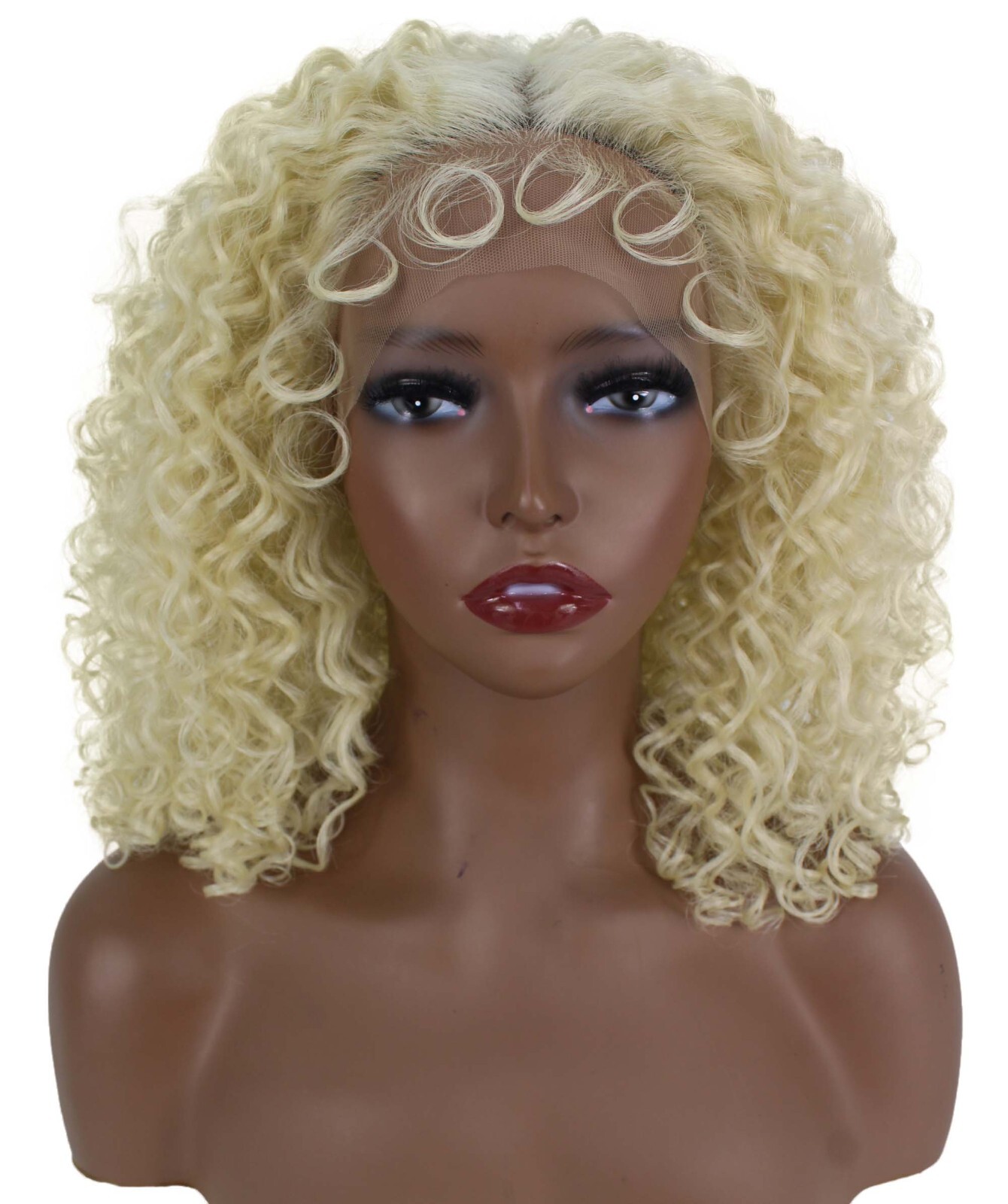LUXLUXE Cara 4X4” Mid-part HD Lace Front Medium Length Curly Natural Loo BL-0154