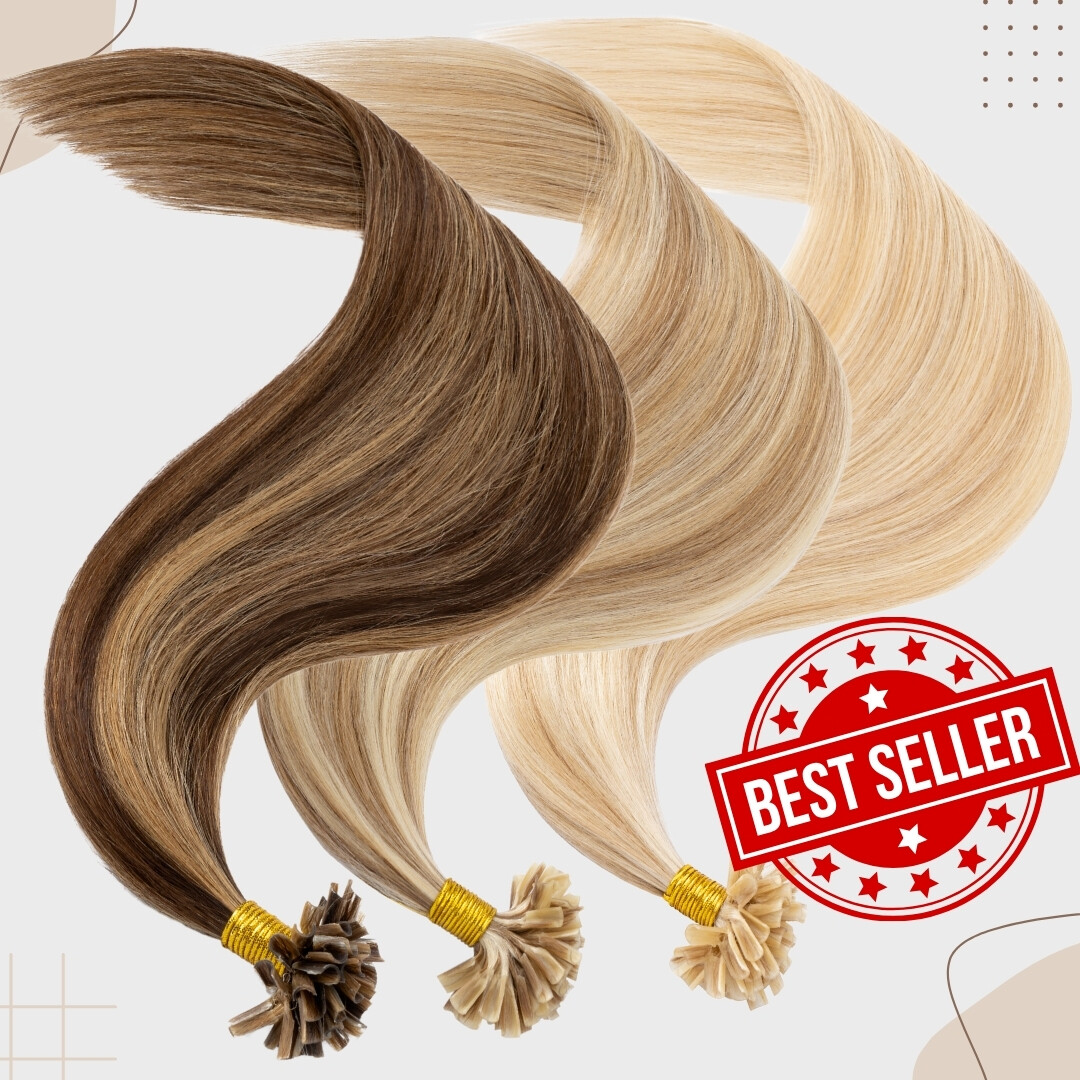 CLEARANCE Keratin 1G/S Pre Bonded Nail U Tip Remy Human Hair Extensions Balayage