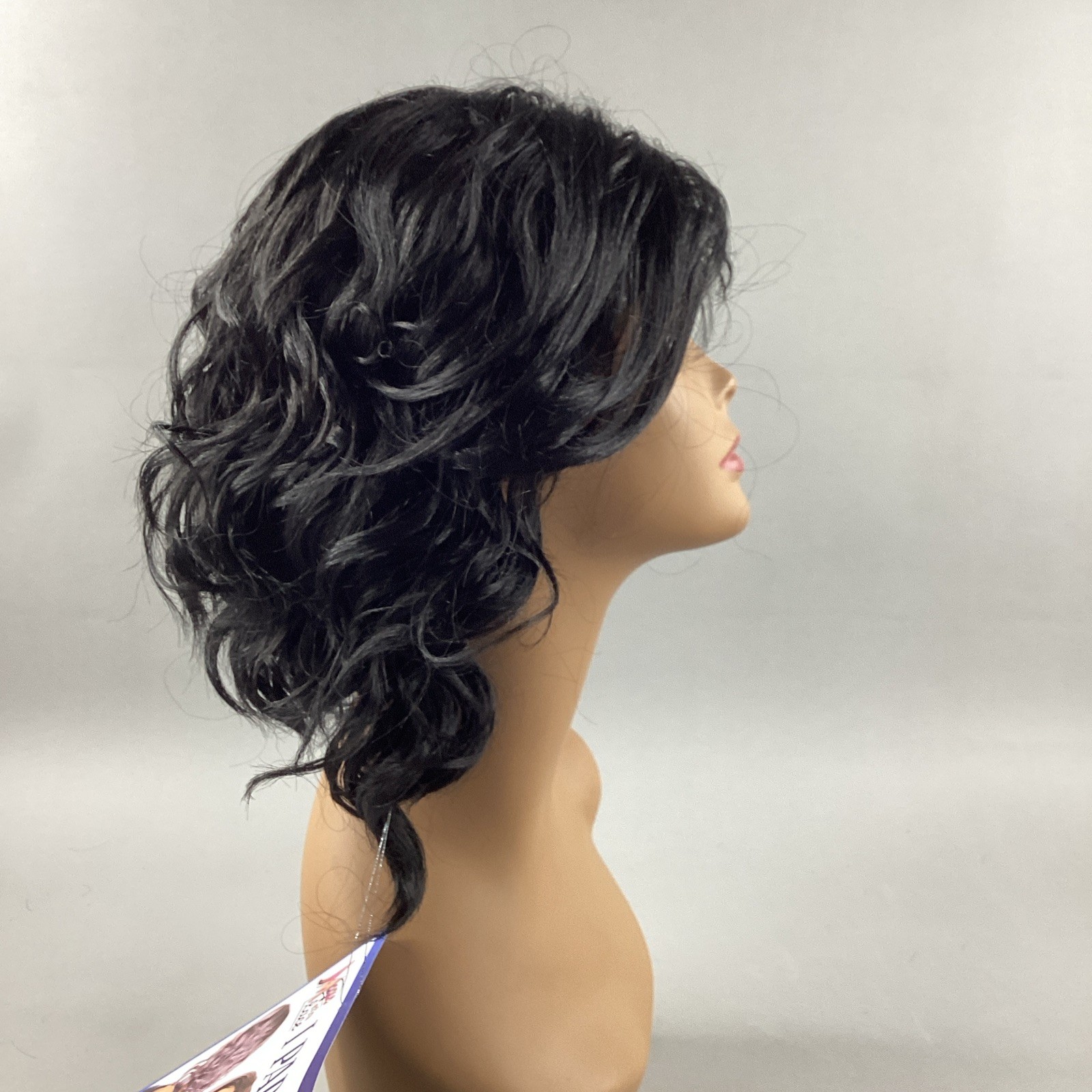 MLI305 Magic Lace Short Wavy #1B Off Black Lace Front Synthetic Wig