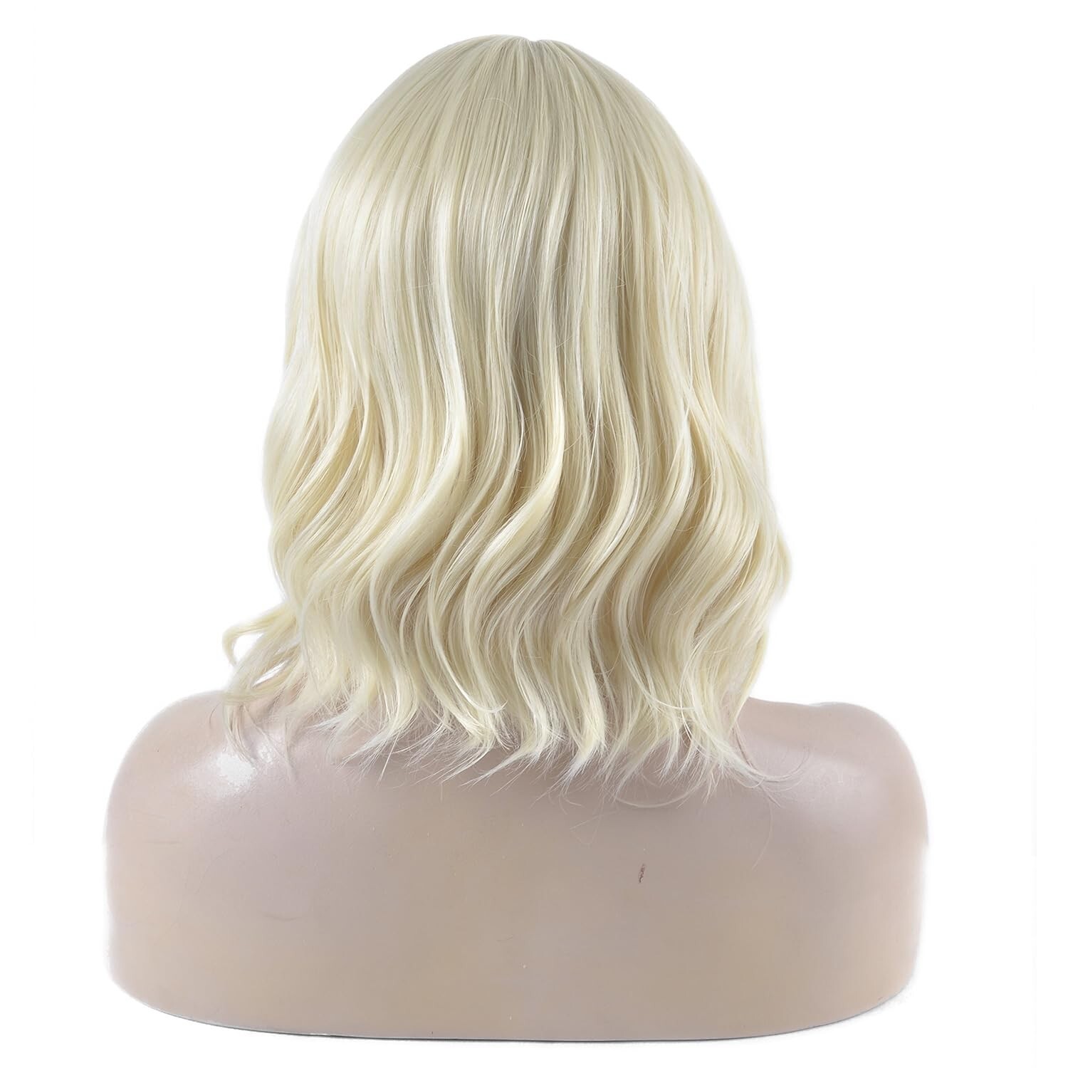 14 Inches Curly Wigs with Bangs for Women Girls Heat Resistant Synthetic Hair