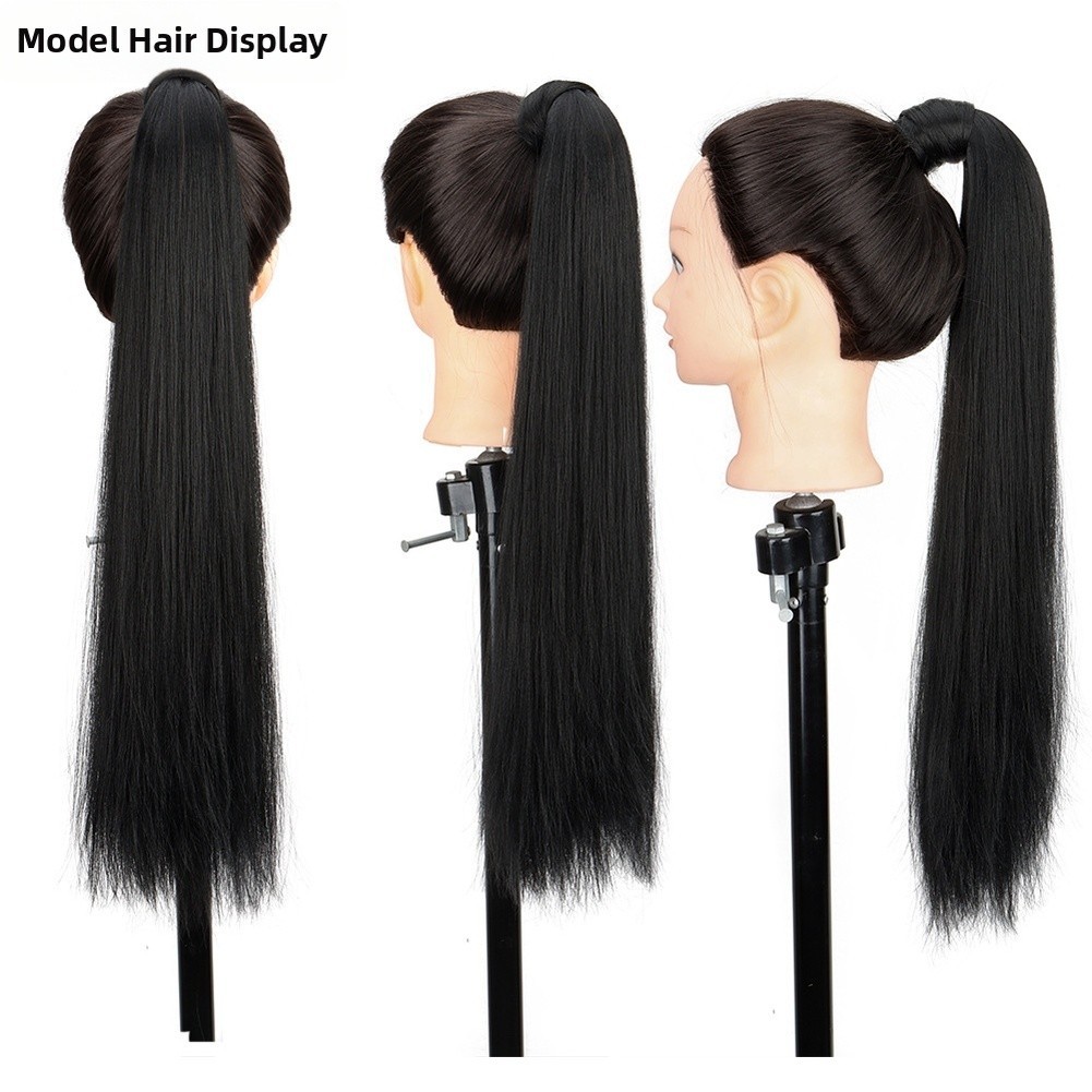 Long Lasting Synthetic High Temperature Wire Ponytail Hair Extensions 55cm 100g