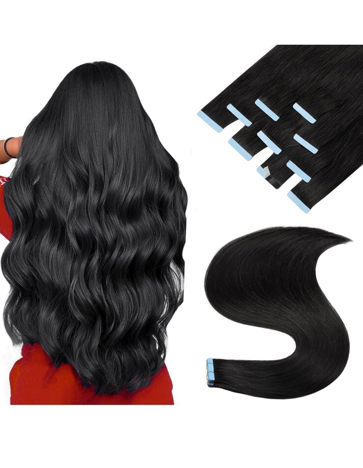 CLEARANCE Tape In 100% Real Remy Human Hair Extensions Skin Weft Full Head Ombre