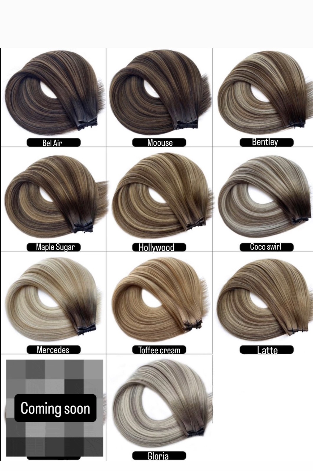100% human hair extensions 50grams each, can last up to 1 year with proper care!