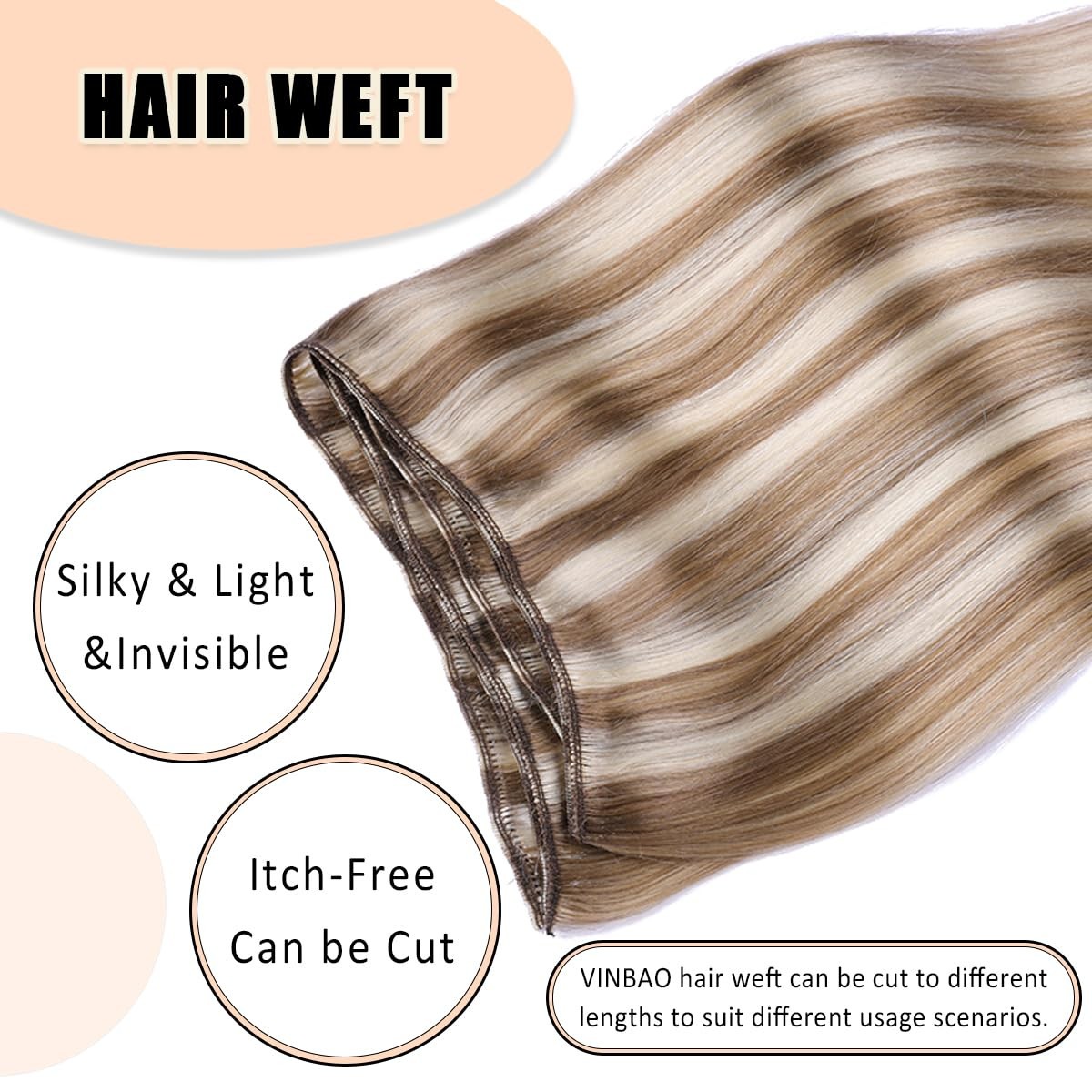 Thick Weft Hair Extensions Double Weft Sew In Weave Remy Human Hair Shine Color