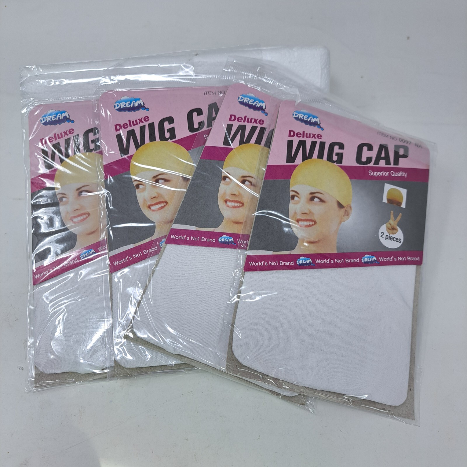 White 5 packs (10 pcs) Dream Deluxe Wig Cap Stocking Wig Liner