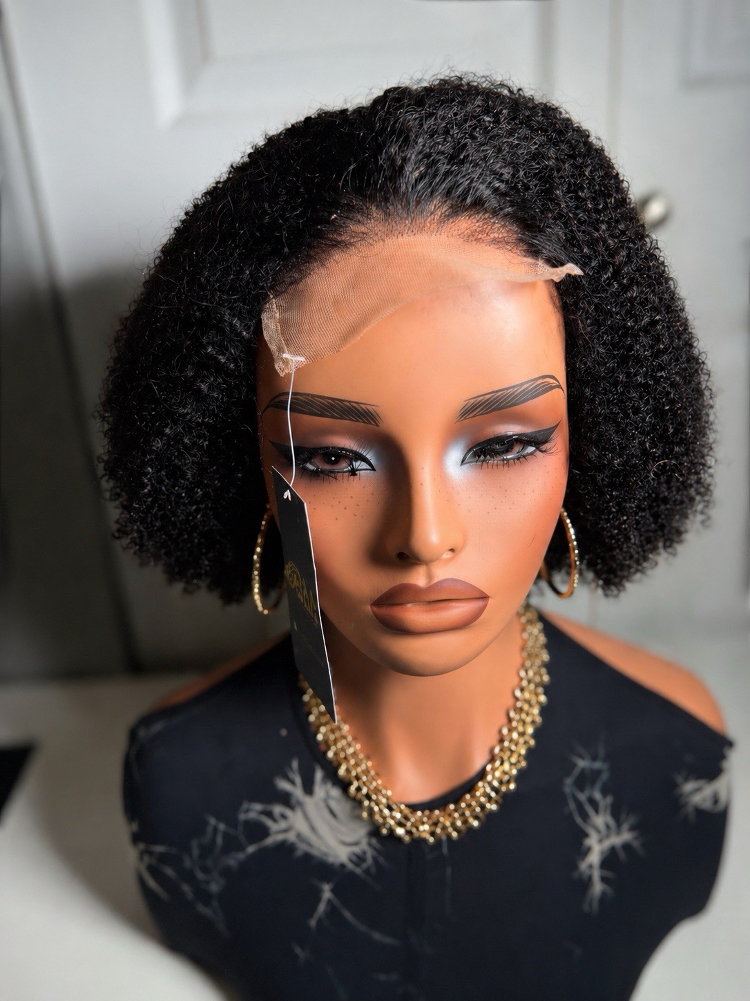 4×4 Afro Kinky Curly Wig – Black, Women, Natural, Curly Texture