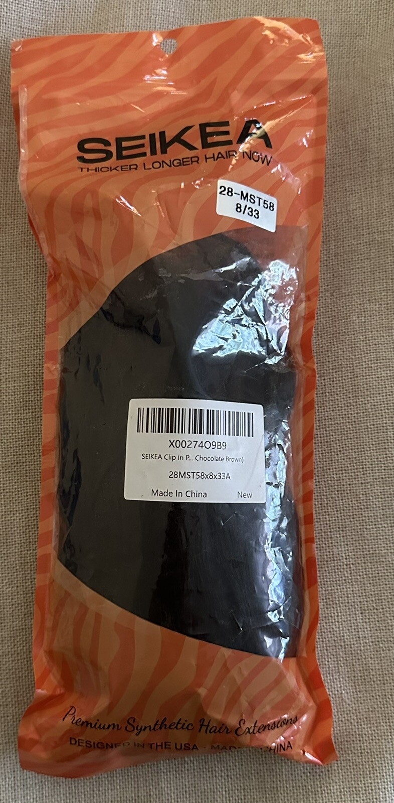 Seikea 35″ Clip In Ponytail Dark Chocolate Brown