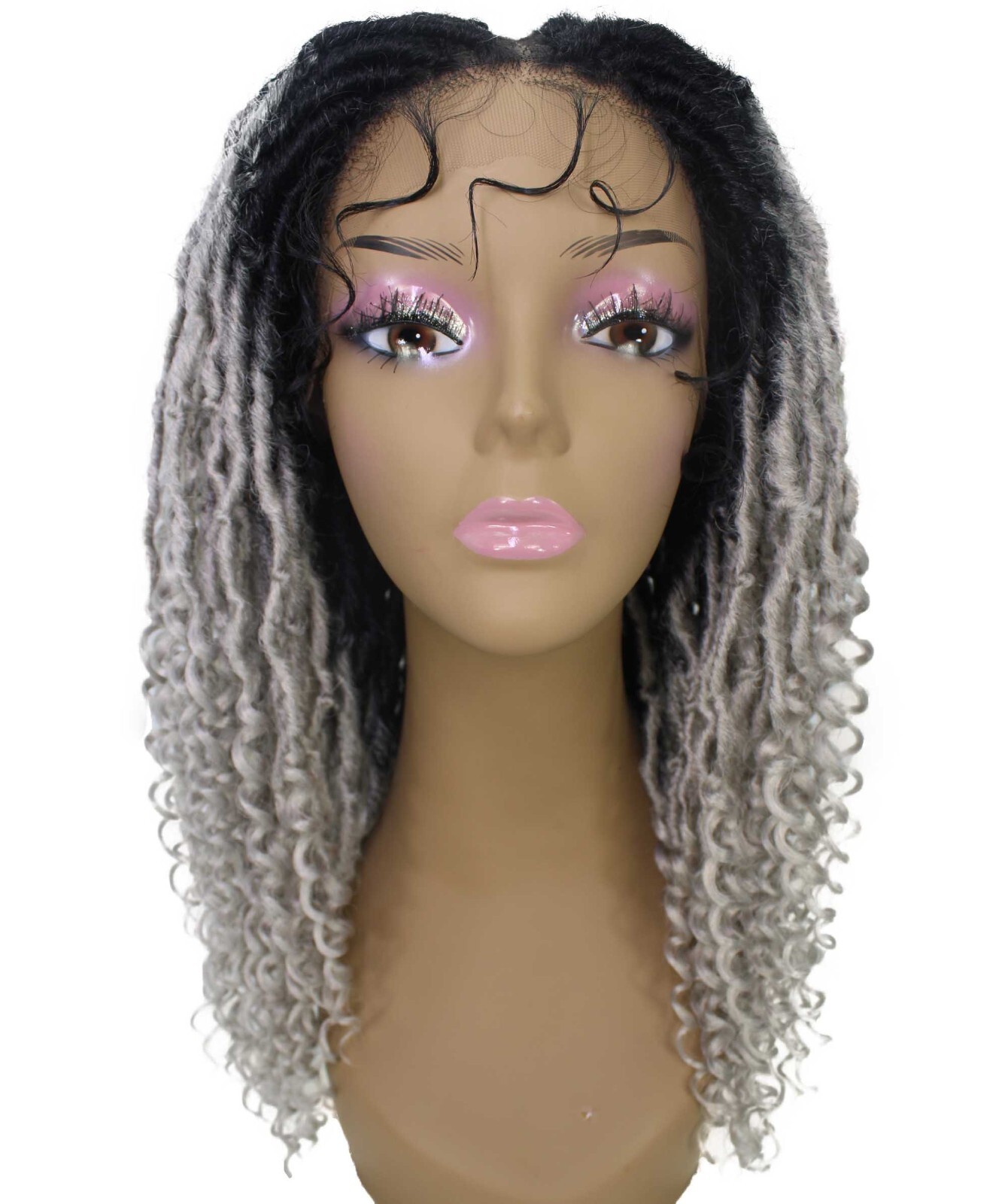 LUXLUXE Angel Curly Locs 20 in Long 4X4 Hand Tied Lace Braid Wig, BLB-0144