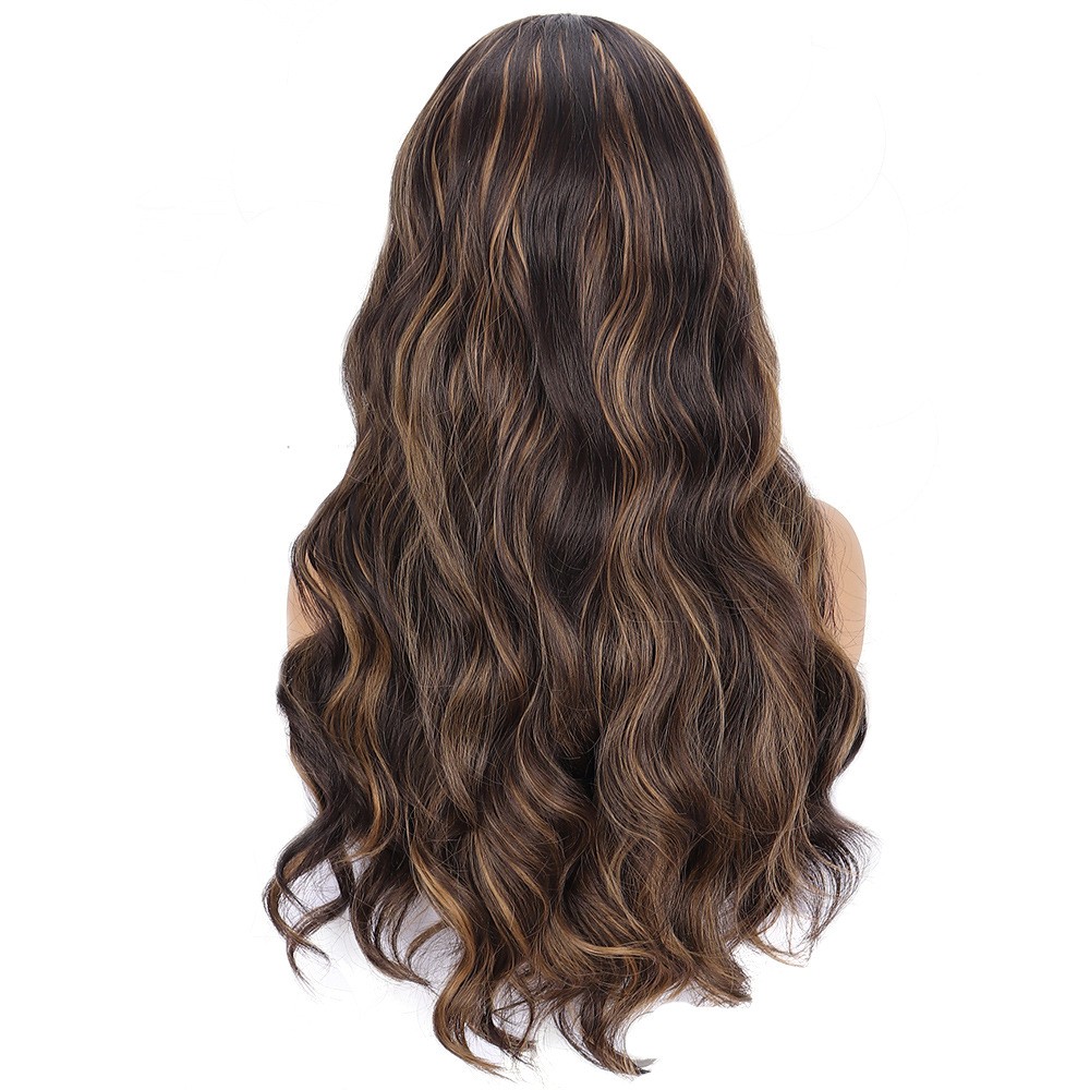 13×4 Front Lace Wig Piano Color Long Curly Synthetic Full Wig For Women Daily
