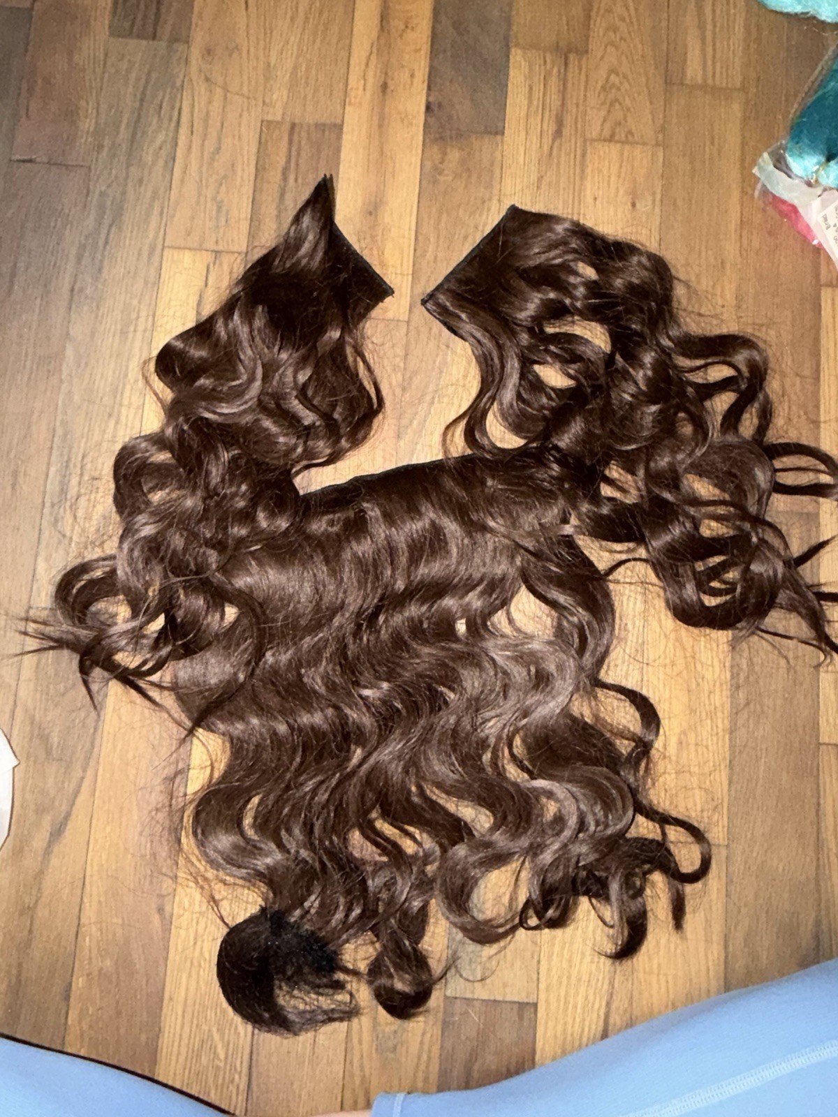Dark Brown Synthetic Body Wave Wavy Clip in Hair Extension 6in