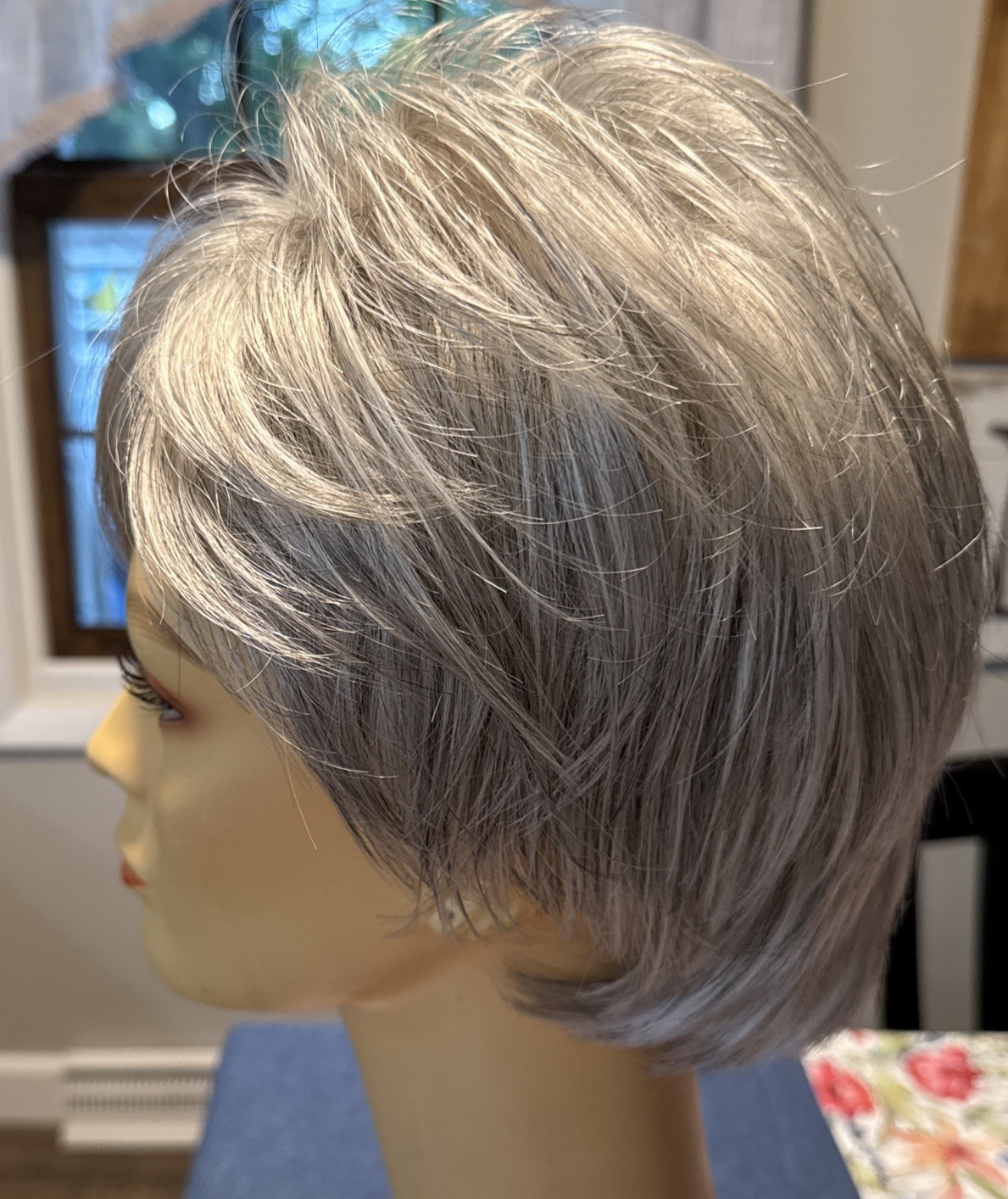 Envy Hope Medium Grey Short Stylish Synthetic Wig