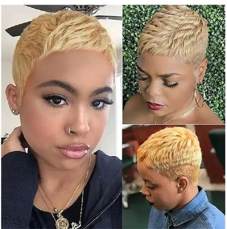 Women’s Hip-hop Retro Street High Temperature Wire Short Straight Hair Wigs