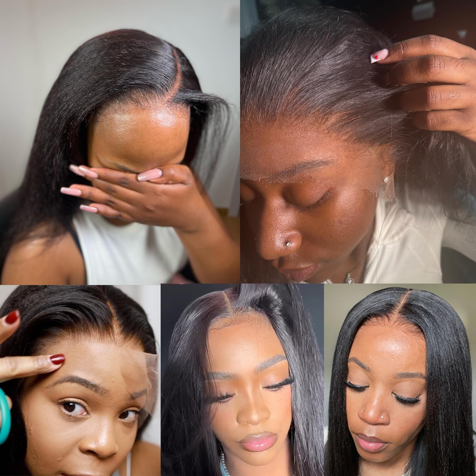 Beeos Yaki Straight 5X5 Skinlike Real Hd Lace Closure Pre-Plucked Bleached