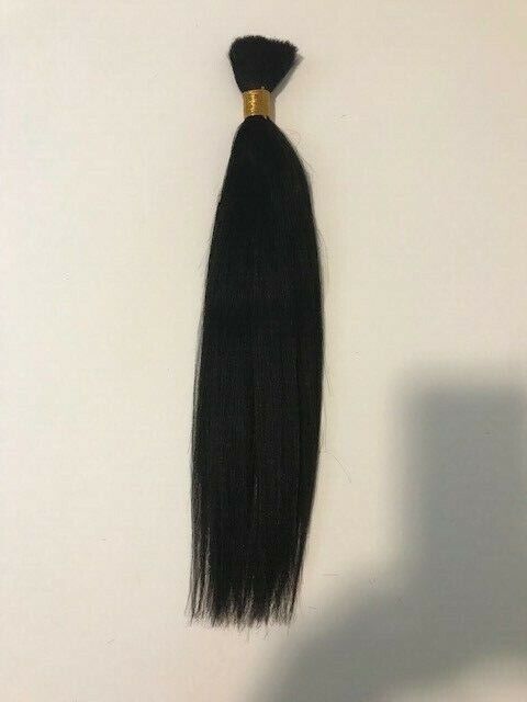 **6 BUNDLES DEAL** 100% HUMAN HAIR/YAKI BULK/STRAIGHT/16″~20″/BRAIDING/