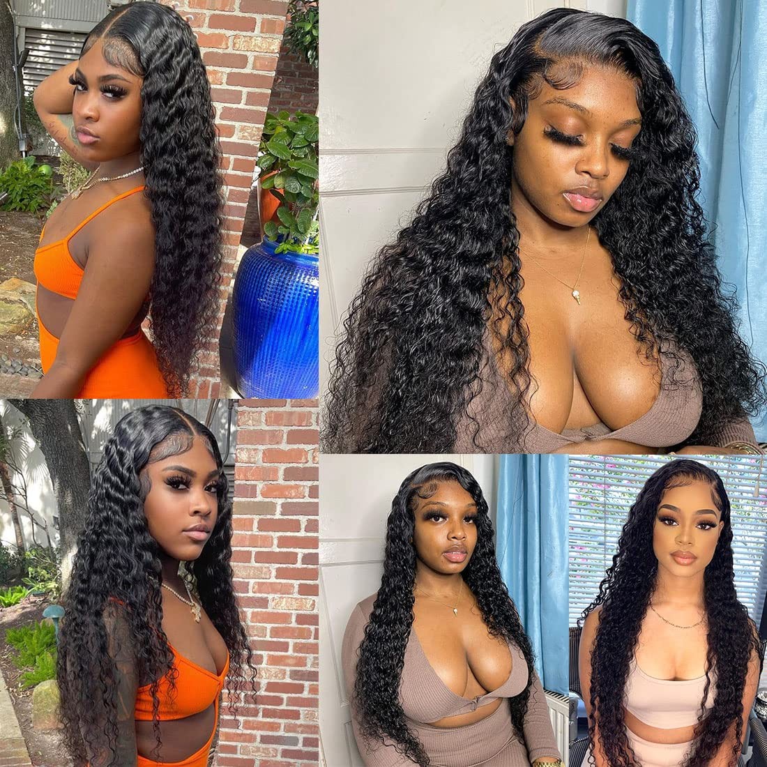 Healthair Deep Wave Lace Front Wig 360 Lace Front Wigs Human Hair Invisi Strap