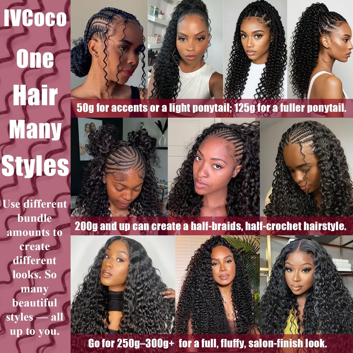 Soft 18-Inch Deep Wave Crochet Hair for Black Women – Miracle Knots Collection