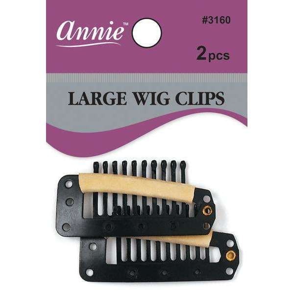 Annie wig clips L 2ct Black #3160(12pk-Dz)