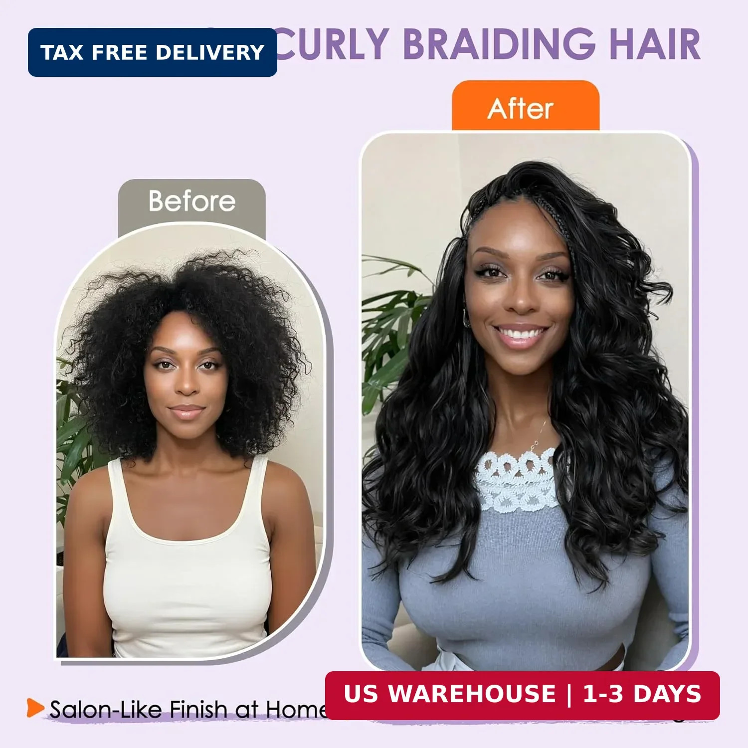 French Curl Braiding Hair 12 Inch 8 Packs Pre Stretched Hair For Black Women 50g