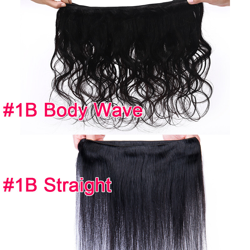 THICK 1-3 BUNDLES Brazilian Virgin Human Hair Weft Extensions Straight Body Wave