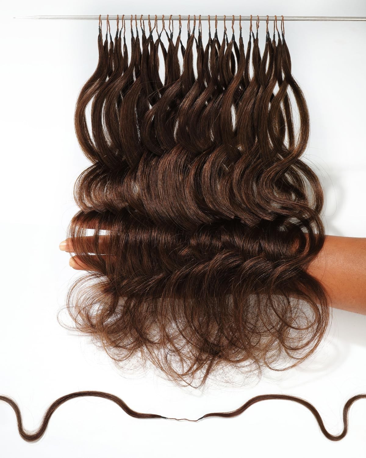 BEEOS Body Wave Crochet Human Hair 160g, Pre-Separated Miracle Knots Feather Cro