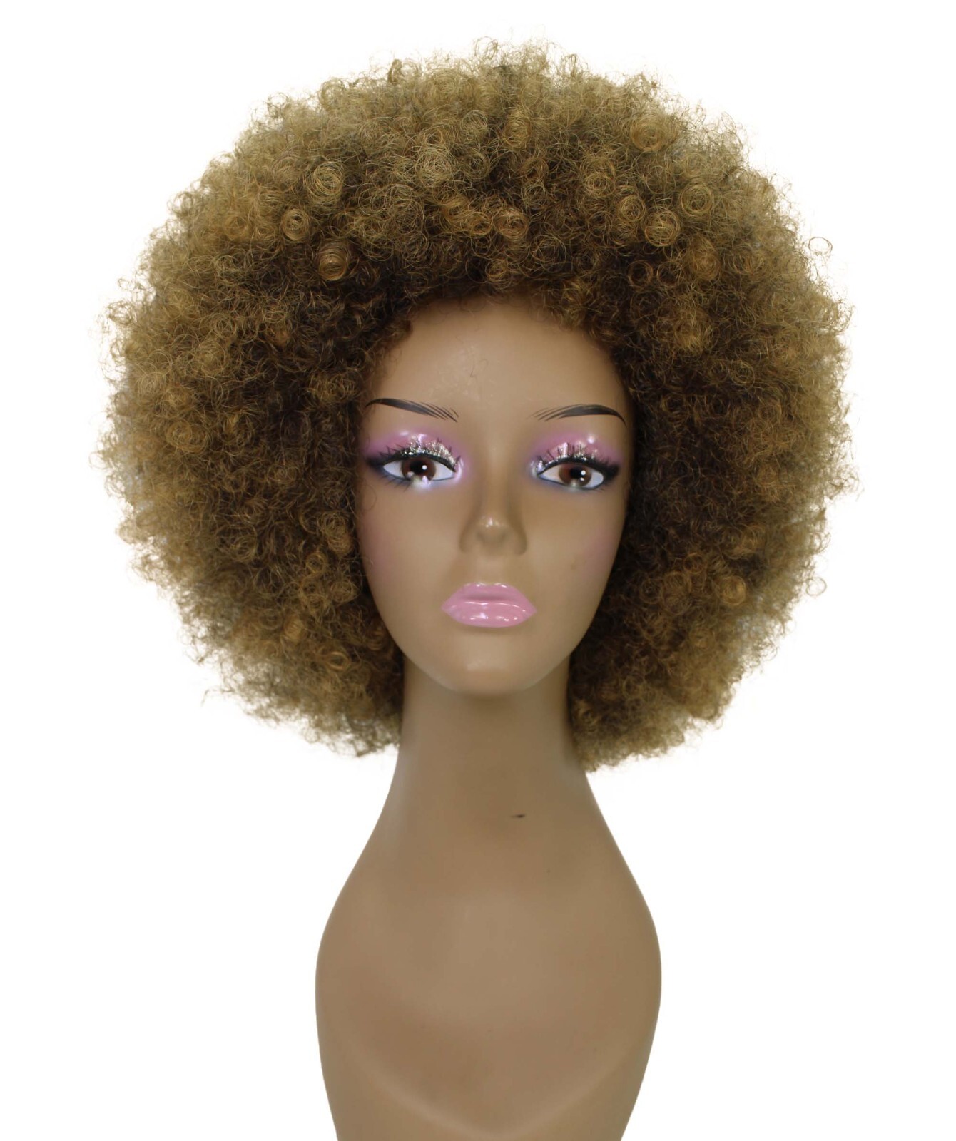 LUXLUXE Taylor Curly Afro 14″ Full Wig Full Cap Wig Heat Resistant Fiber BF-0004