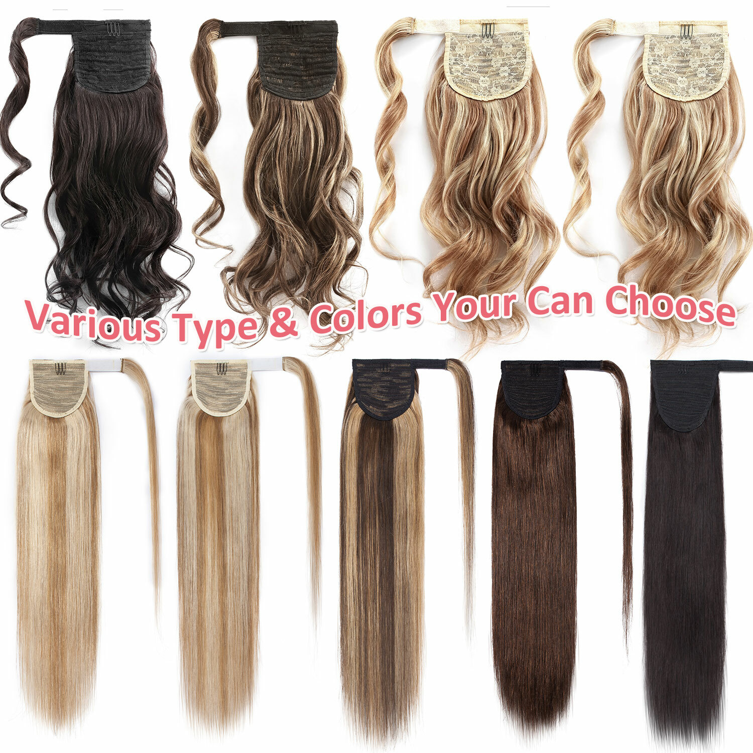 US Brazilian 100% Real Remy Human Hair Claw In On Ponytail Extensions Thick 120G