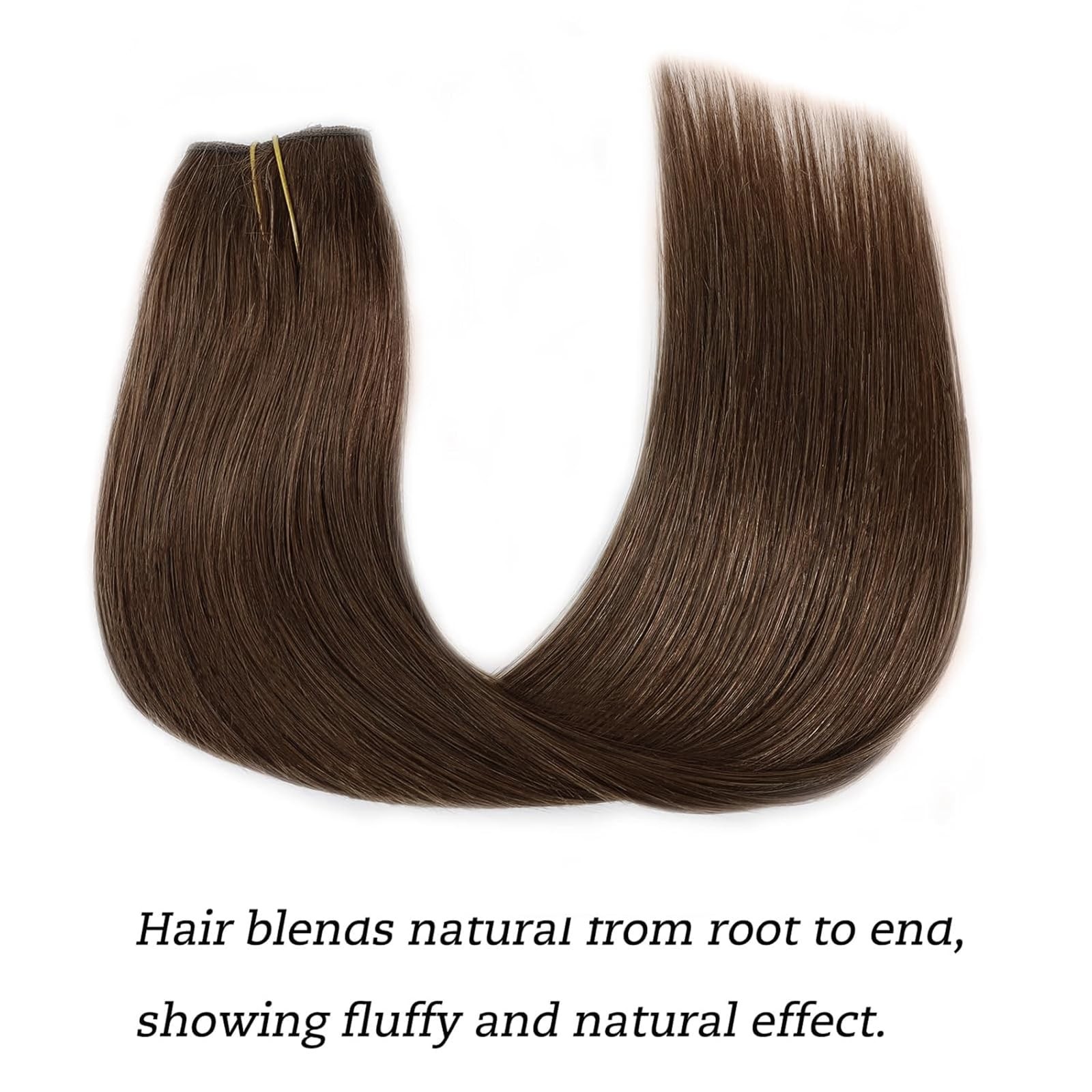 Tinashe Wire Hair Extensions Real Human Hair Medium Brown 18Inch 90G Straight