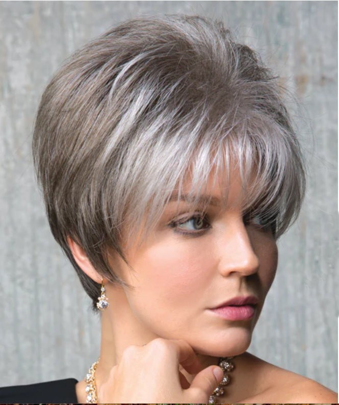 Samy Rene of Paris Wig Straight New Short Sandy Silver Color AS Shown