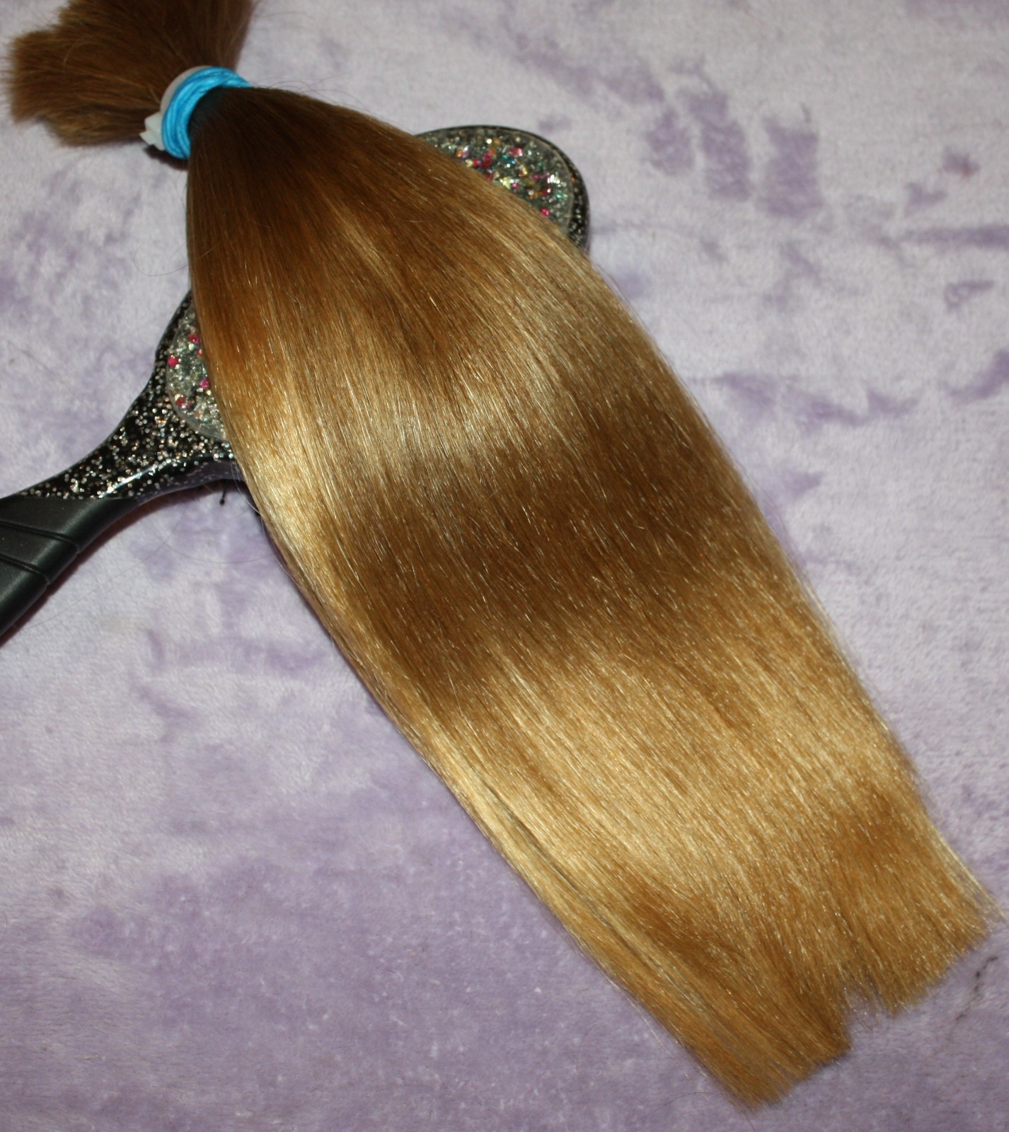 HAIR REBORN WIG 13 INCH 2.4oz FINE & SILKY CHILDS GOLDEN BLONDE PONYTAILS F44