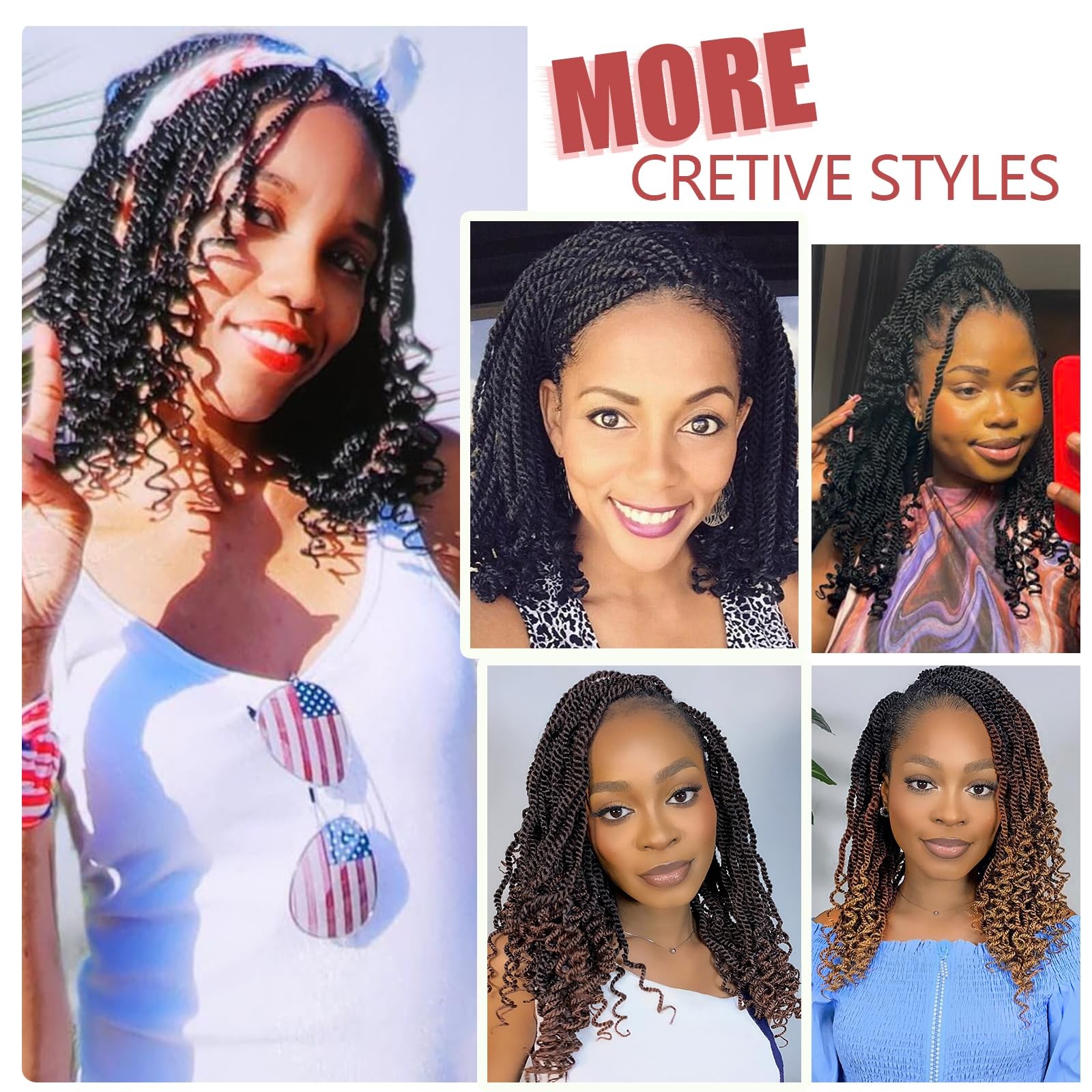 Grey Crchet Hair for Black Women Pre Looped Senggalese Twist Crochet Hair 6 Inch