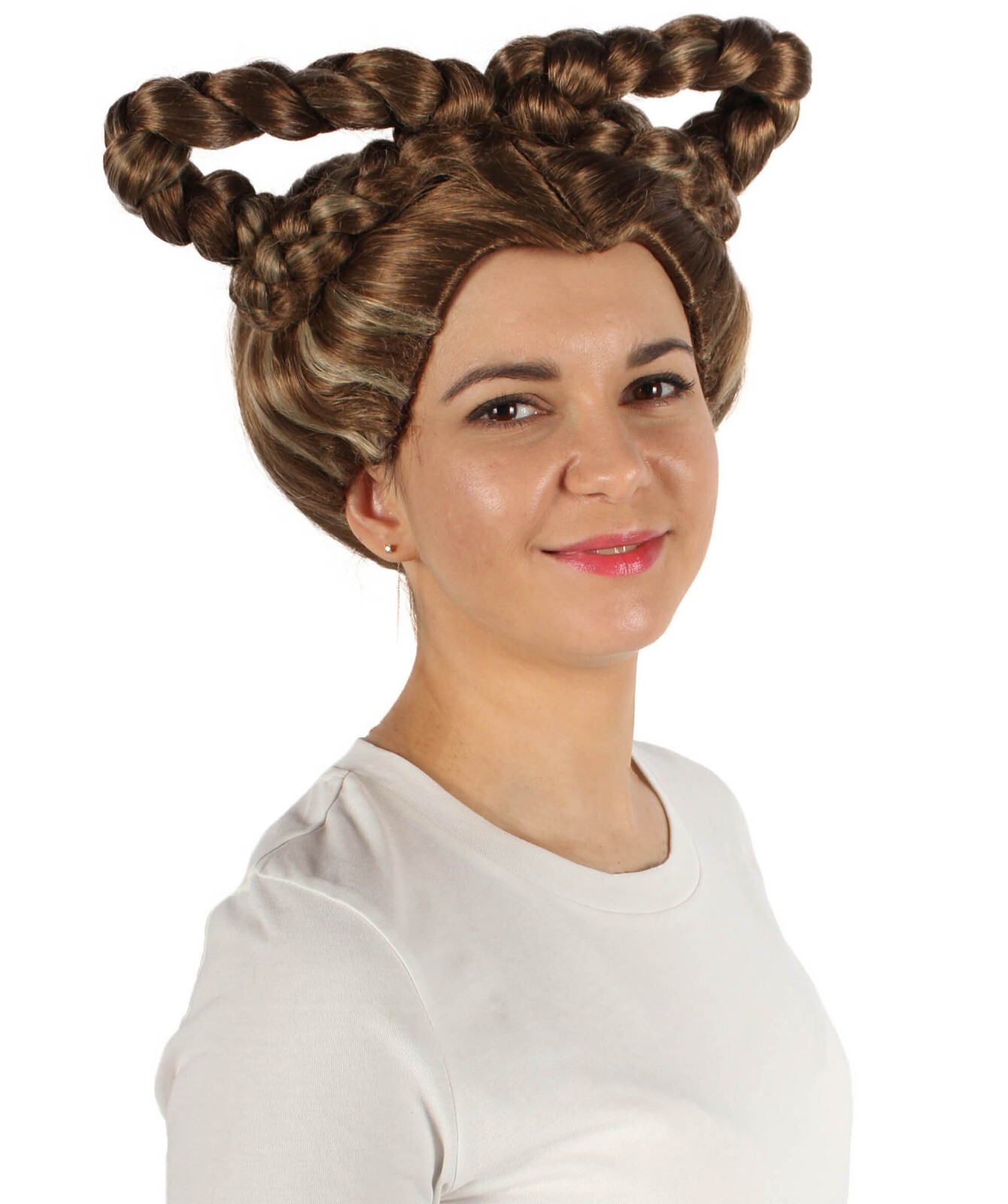 Adult Women’s Star Movie Queen’s Brown Braided Wig I Best for Halloween HW-7123