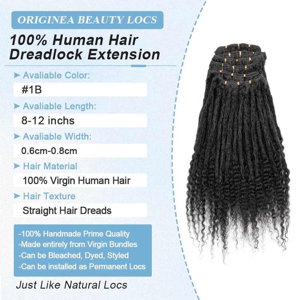 100% Human Hair Dreadlock Extensions Curly Ends Loc Extensions Human Hair For Wo