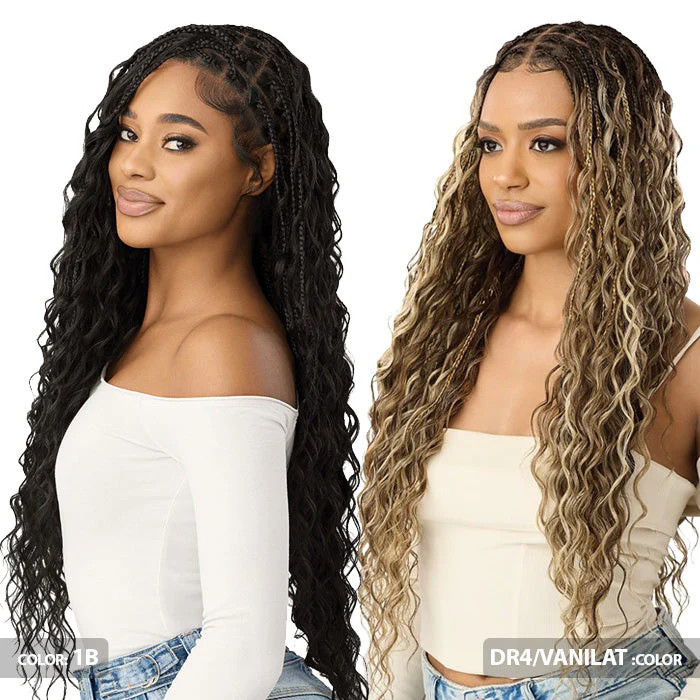 Outre 100% Full Hand Tied Glueless HD Lace Wig – BOHO MERMAID BOX BRAID 32″
