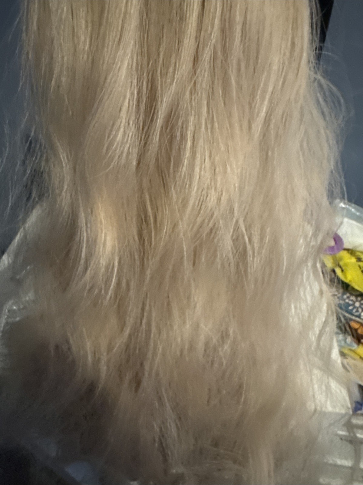 Wig Long Wavy Heat Resistant Synthetic Blonde Daily Wear –