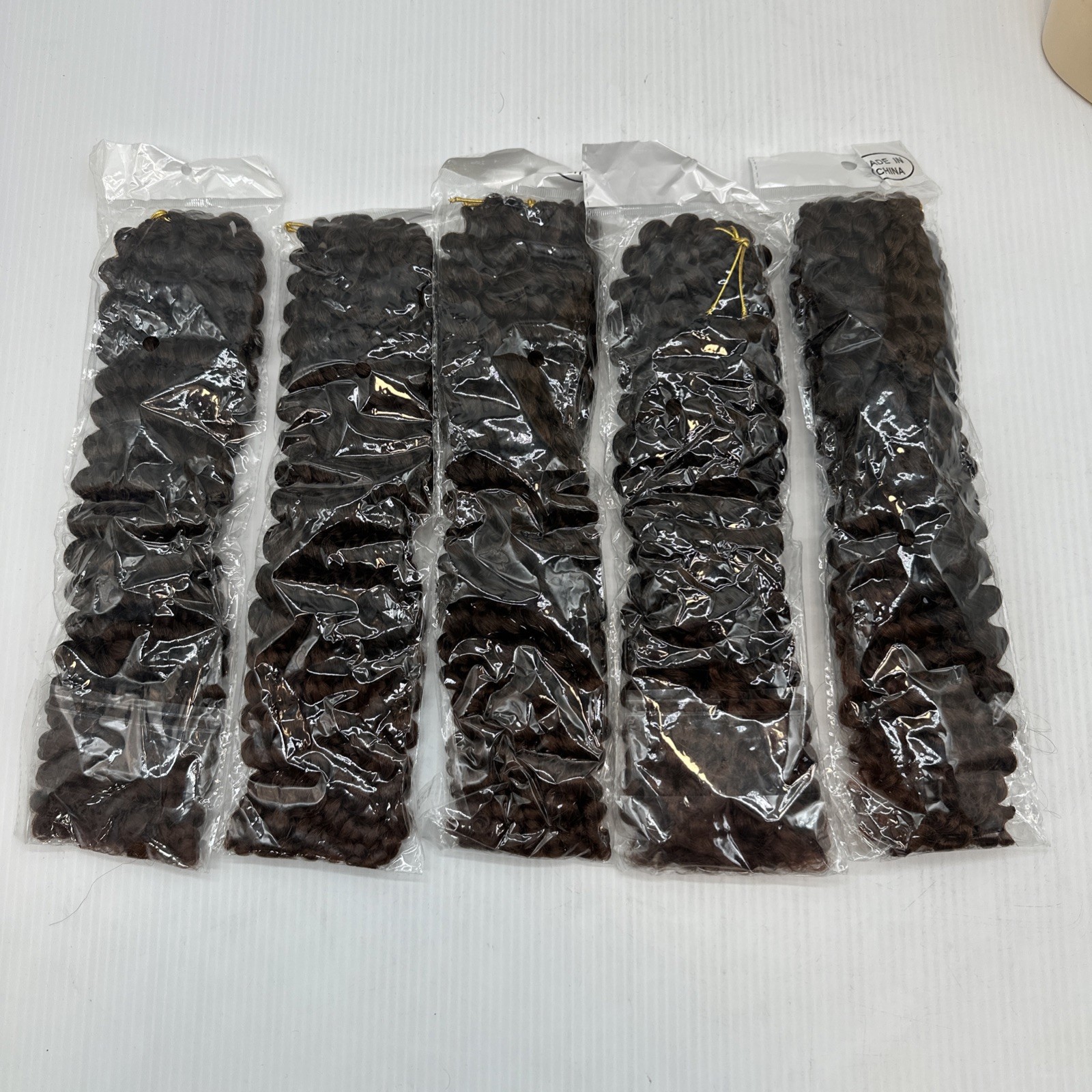 5 Packs Twist Crochet Hair 12 Inch Pre Looped Brown/ Dark Brown Synthetic {NN}