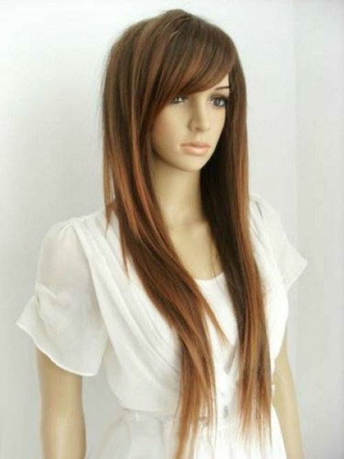 Hot Sell Fashion Long Brown Straight Women Lady Cosplay Hair Wig Wigs + Wig Cap