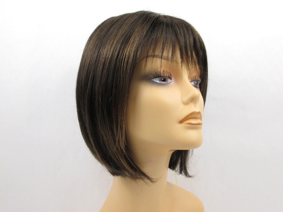 WOMENS SHORT CHIN-LENGTH STRAIGHT HAIR BOB STYLE WIG W/ WISPY BANGS JESSE