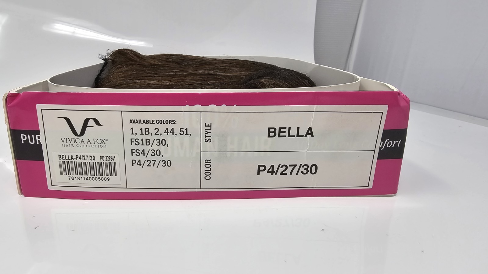 Vivica A. Fox BELLA Human Hair Pure Comfort Cap Wig Color P4/27/30