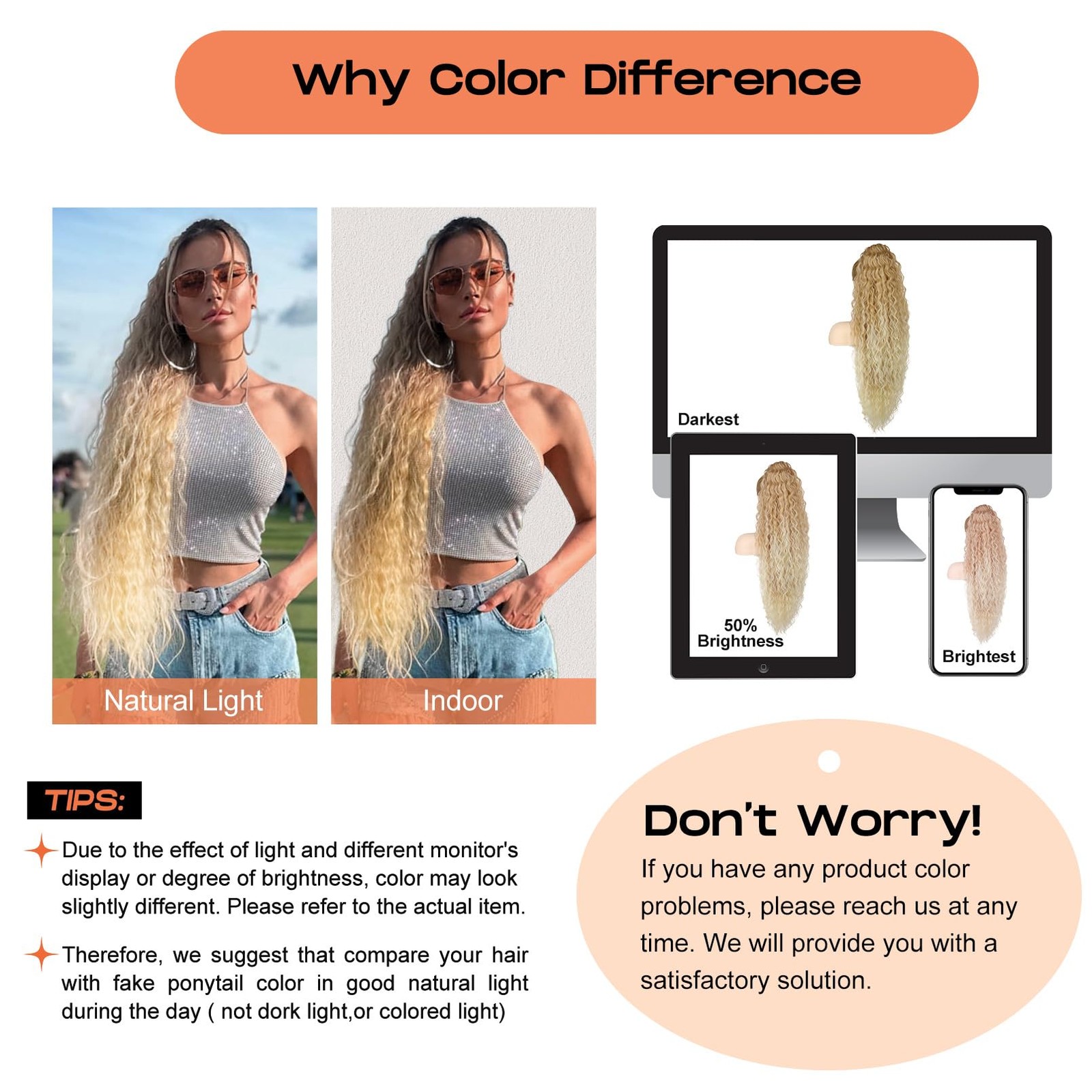 Seikea Ponytail Extension 36 Long Lightweight Full Natural Curly Drawstring
